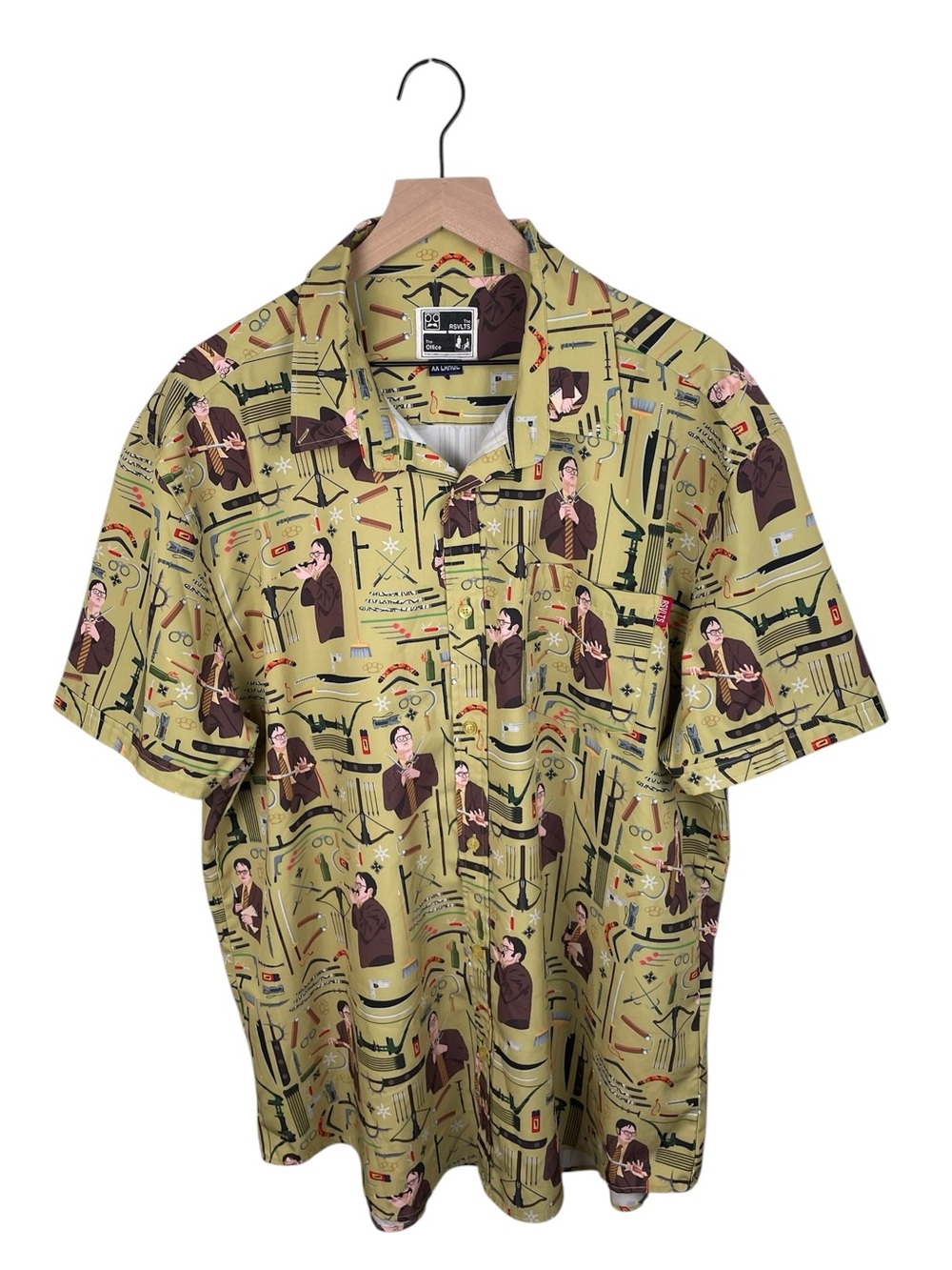 RSVLTS The Office 1000 Ways to Die Button Down Shirt Men Size XXL Dwight Schrute